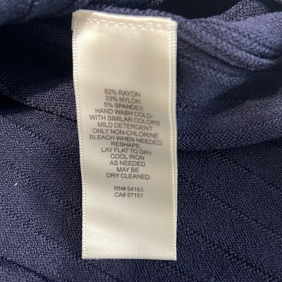 Eliza J Fit & Flare Knit Sweater Dress  Navy Blue NWT - Picture 9 of 13